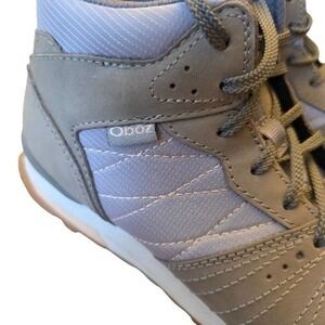 Oboz Womens Bozeman Mid Hiking Shoes Grey Lightweight High Top Sneakers Size 9.5